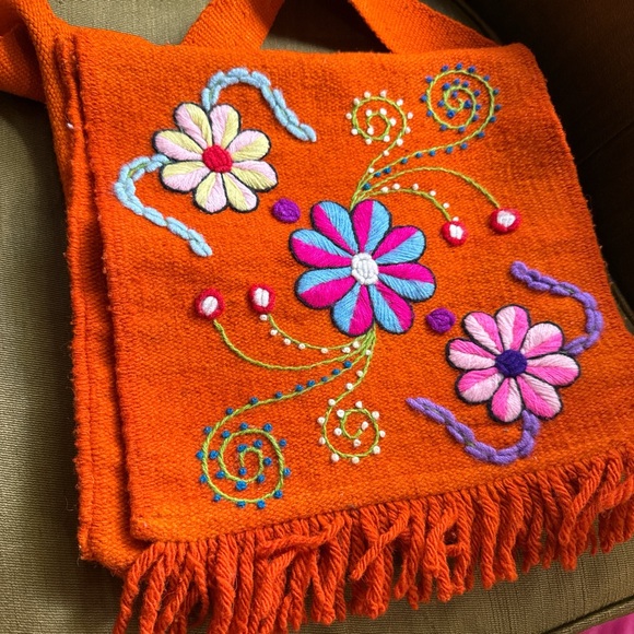 Peru wool hippie crossbody bag - Picture 1 of 5